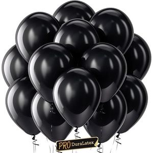 Palloncini Neri Professionali Extra Spessi da 12 Pollici, Confezione da 100, Decorazioni per Feste di Lunga Durata per Capodanno - Product Image 1