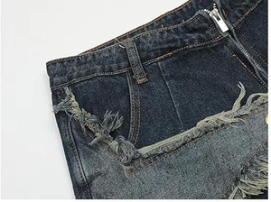 Pantalones cortos de mezclilla para hombre, con doble rodilla, efecto desgastado por el sol, 100% algodón, con relieve, de fabricante de mezclilla. - Product Image 6