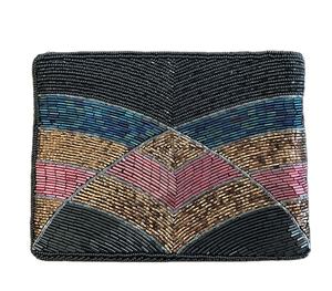 Trendy Luxury Chevron Pattern <b>Coin</b> <b>Purse</b> Handmade Beaded Mini Zipper Bag Stylish Christmas Gift for <b>Women</b> and Girls - Product Image 3