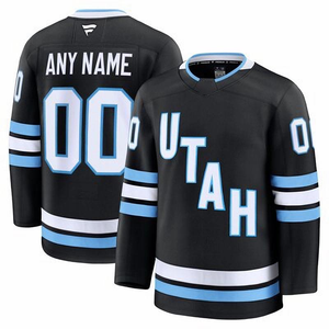 Camiseta de hockey personalizada negra, azul cielo, blanca, uniforme de equipo estilo Utah, ropa deportiva sublimada - Product Image 3
