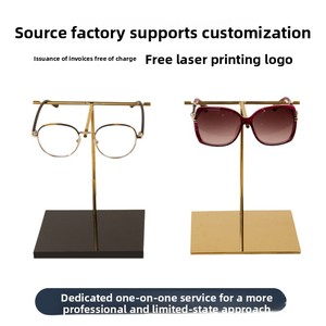 Gold <b>Mirror</b> Finish Stainless Steel Modern High-end Durable Sunglasses Display Stand Glasses Display Rack Eyewear Holder for - Product Image 3