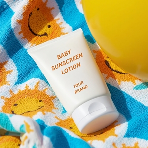 <b>Baby</b> Sunscreen Lotion with Vitamin C Eco-Friendly Moisturizing Private Label Tube for Sensitive Skin Care Custom Brand Packaging - Product Image 3