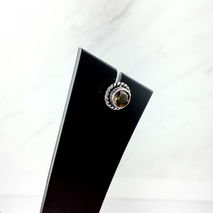 Pendientes de plata de ley 925 con cuarzo ahumado – Joyería artesanal de plata fina con piedras preciosas - Product Image 5