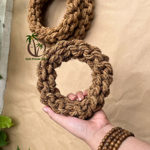 Coconut Rope Ring Dog <b>Chew</b> <b>Toy</b> Medium Size Durable Eco-friendly Vietnam PET Indoor Pet <b>Toy</b> Simple Design-3 Sizes - Product Image 1