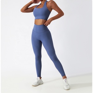 Nuevo Conjunto de Yoga y Pilates de Color Sólido con Cordón Ajustable, Elegante y Lujoso, Estilo Y2K, 3 Piezas, Leggings Largos - Product Image 3