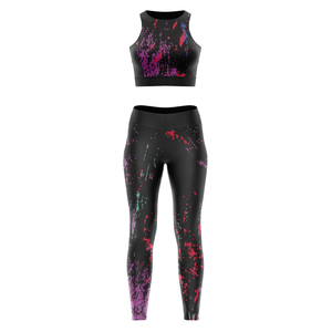 2026 New Arrival All Over Sublimation Print Breathable Gym Fitness Bra and Legging <b>Yoga</b> <b>Set</b> Made in Pakistan OEM Service - Product Image 5
