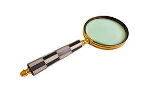 Antique Metal 10X Magnifying Glass Vintage Handheld Reading Magnifier for Newspaper Jewelry Inspection Collectible Desk Accessor - Product Image 2