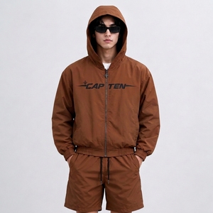 Conjunto de Chaqueta Cortavientos de Poliéster Ligero Personalizado Unisex OEM, Ropa Deportiva de Verano de Corte Regular - Product Image 1