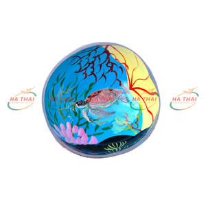 Bols décoratifs de luxe en coque de noix de coco, articles artisanaux vietnamiens en laque, cadeaux uniques, fournisseur en gros - Product Image 5