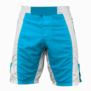 Shorts d'entraînement de combat (MMA, Grappling, BJJ, Jiu Jitsu, Lutte) à blocs de couleur, en polyester et coton, respirants, légers, durables, par sublimation, taille XL - Product Image 3