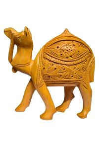 Centre de table en bois de qualité supérieure en forme de chameau, sculpture décorative pour l'aménagement intérieur et les cadeaux - Product Image 6