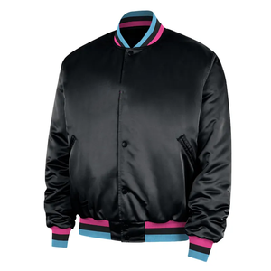 Chaqueta Bomber Casual de Lana con Cierre y Logotipo Personalizado Unisex, Servicio OEM, Ropa Urbana de Primavera - Product Image 1