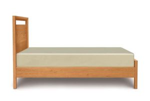 Modern Solid Wood <b>Platform</b> <b>Bed</b> <b>Frame</b> with Angled Headboard Mid Century Bedroom Furniture - Product Image 4