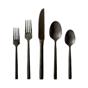 Juego de cubiertos de metal chapado en cobre con mango simple de estilo real para hoteles y restaurantes, vajilla para mesa, juegos de cubiertos. - Product Image 5