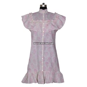 Elegant Cotton Floral Printed Top Hand Block Printed Stylish Formal Party <b>Outfit</b> For Women India & Pakistan Clothing - Product Image 2