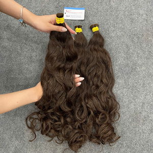 พร้อมส่ง ต่อผมเวียดนามแท้ สีน้ำตาลธรรมชาติ แบบลอนธรรมชาติ เกรดพรีเมียม คุณภาพสูง แบบต่อผมด้วยเครื่องจักร ปริมาณมาก - Product Image 5