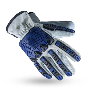 Gants de soudage en cuir, nouveau design, protection du pouce, élastique, protection arrière en TPR, certifiés anti-coupure pour le soudage - Product Image 1