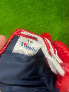 Gants de boxe à lacets rouges de haute qualité, nouveau design, gants de compétition Winning, logo personnalisé, gants à lacets Winning. - Product Image 6