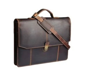Sac messager classique pour homme en cuir véritable vintage, sac pour ordinateur portable - Product Image 1