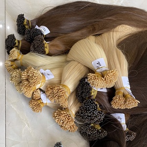 Venta al por mayor de queratina de Punta I personalizable de alta calidad recto humano sin enredos estilos variados-pelucas crudas incluidas - Product Image 4