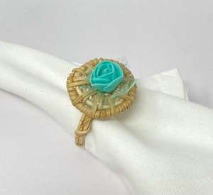 Anillo para Servilletas Clásico de Acrílico, Diseño de Rosa, Ecológico, Circular, 2.5cm, Resistente, para Camping - Product Image 4