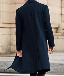Manteaux Trench en Laine pour Hommes, Coupe Ample et Coupe Ajustée, Vêtements d'extérieur Unis, Manteaux Trench à Simple Boutonnage, Manteaux Longs Respirants - Product Image 4
