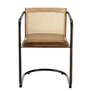 Rattan Desk <b>Chair</b> Handwoven Natural Cane Seating With Sturdy Frame Comfortable Ergonomic Design Ideal For Home Office Study - Product Image 2
