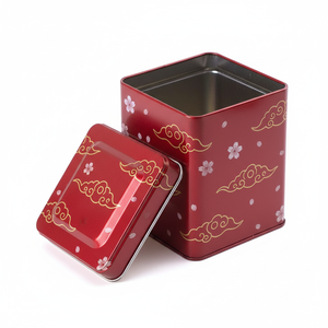 กระป๋องชาเหล็กสี่เหลี่ยมสำหรับของขวัญเทศกาล บรรจุภัณฑ์ช็อกโกแลตและลูกอม - Product Image 2