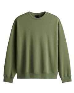 Tissu côtelé 100% coton pour hommes de qualité supérieure personnalisé OEM & ODM coupe ample vert manches complètes épaule tombante pour l'hiver - Product Image 2