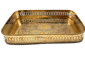 Brass Handmade Polished Eco-Friendly Square Modern Serving Tray by Artisan <b>Craft</b> | Customizable Size for Home & Wedding Decor - Product Image 3