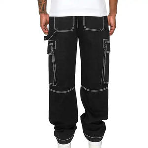 Pantalones Cargo Personalizados, Corte Holgado, Estilo Vintage, Pantalones Cargo Acampanados para Hombre, Pantalones Cargo Hip Hop para Hombre - Product Image 4