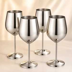 Rose Gold Stainless Steel Champagne Flute Copper Plated Metal Toasting <b>Glass</b> Shatterproof Stemmed Cocktail <b>Goblet</b> Bulk Supply - Product Image 5