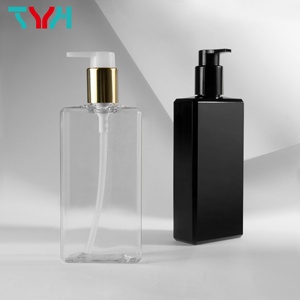 270Ml PETG สีขาวใสแปดเหลี่ยมสี่เหลี่ยมผืนผ้าขวดผนังเดี่ยวพร้อมปั๊มสเปรย์โลชั่นฝาปิดปั๊ม (GAM270-PT)