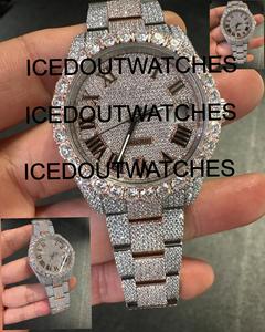 Relojes de Diseño con Moissanita VVS de Alta Calidad para Hombre y Mujer, Relojes Automáticos Mecánicos Estilo Hip Hop, Relojes de Lujo con Incrustaciones de Diamantes - Product Image 3