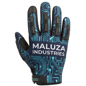 Gants de travail mécaniciens MALUZA INDUSTRIES - Poignets renforcés en polyester, anti-humidité, paume rembourrée antidérapante, gants de sécurité - Product Image 1