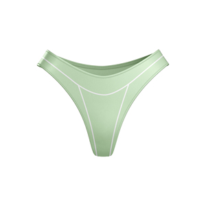 Culottes string sexy pour femmes, imprimées, taille mi-haute, en spandex rouge, tricotées, sans couture, séchage rapide, respirantes, avec logo à la taille - Product Image 1
