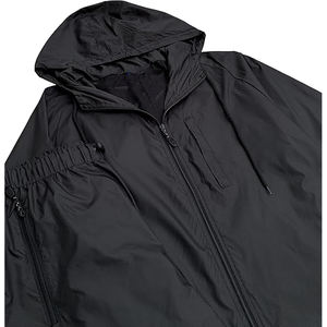 Conjunto Deportivo Informal Unisex para Exteriores, Chaqueta Cortavientos Personalizada de Nailon Sólido, Diseño 2 en 1, Secado Rápido, Ligero, con Capucha para Verano - Product Image 2