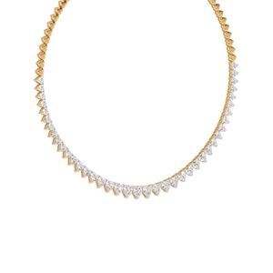 Collier tennis Cœur de diplômée avec diamants de laboratoire et naturels, en argent sterling 9KT 10KT 14KT 18KT, cadeau pour femme - Product Image 4