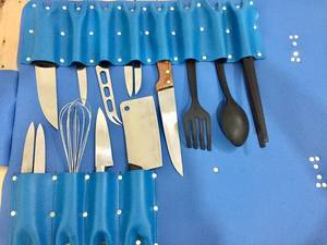 100% Genuine Leather Eco-Friendly Lightweight Classic Portable Chef Knife Roll Professional Collection LKR-0371 - Product Image 3