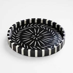 Elegant Resin Inlay <b>Vanity</b> Tray with Arabic Inspired Motif Handmade Decorative Organizer for Luxury Home Decor - Product Image 1