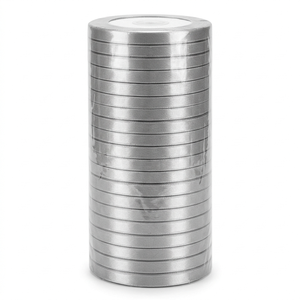 Cinta de Raso Plateada de 6mm, de una Sola Cara, para Exportación, Paquete de 20 Rollos x 8 Metros, para Manualidades Navideñas, Etiquetas de Regalo, Decoración de Fiestas, al por Mayor - Product Image 1