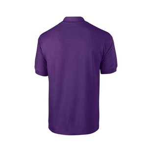 เสื้อโปโลผู้ชายสีม่วง แขนสั้น ผ้าปิเก้ สีพื้น ลำลอง ทรงปกติ ติดกระดุม - Product Image 6
