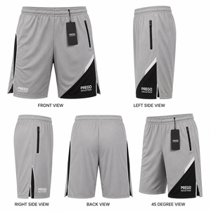 Shorts d'entraînement athlétiques pour hommes, respirants, séchage rapide, écologiques, anti-plis, avec dentelle, pour la course, la gym, le fitness, taille élastique, OEM ODM - Product Image 5