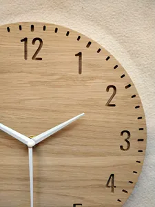 Handmade Wooden <b>Clock</b> Luxury Decorative Wall Hanging Timepiece Low Price Home Decor - Product Image 6