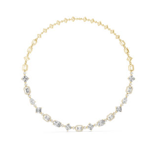 Collar de Fiesta de Oro Rosa de 14K con Diamantes Cultivados en Laboratorio en Forma de Pera/Esmeralda/Ovalada/Redonda |   Diamante Cultivado Nuevo - Product Image 5