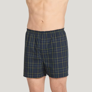 Ropa Interior Masculina Casual al por Mayor, Calzoncillos Boxer para Hombre con Estampado a Cuadros, Talla Grande, Algodón Puro, Ropa Interior Masculina Holgada - Product Image 2