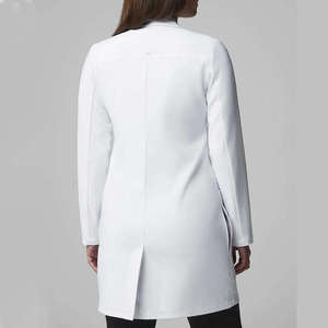 Tenue d'infirmière unisexe à manches courtes, uniforme d'hôpital d'été en coton tissé et polyester de haute qualité, blouse de laboratoire blanche, pantalon de jogging, logo personnalisé - Product Image 4