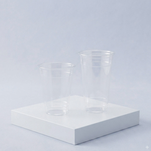 Gobelets en plastique transparent PP/PET jetables de 16 oz et 22 oz avec couvercles pour jus, café glacé, smoothies - Product Image 1