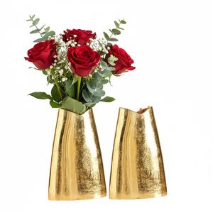 Moderno Florero de Metal en Forma de Gota, Decoraciones de Mesa, Florero de Hierro Dorado, Regalo Hecho a Mano para Decoración del Hogar - Product Image 1