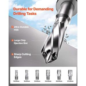 Taladro Magnético Portátil VE/OR DB de 1450W, Capacidad de Perforación de 45mm, 800 RPM, Máquina de Perforación Industrial de 220V, Alta Seguridad y Eficiencia Energética - Product Image 4